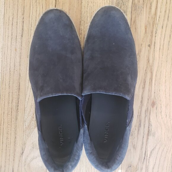 Vince Women's Wilden Black Suede Espadrille Platform Slip On Shoes Coastal 10 - Picture 10 of 10